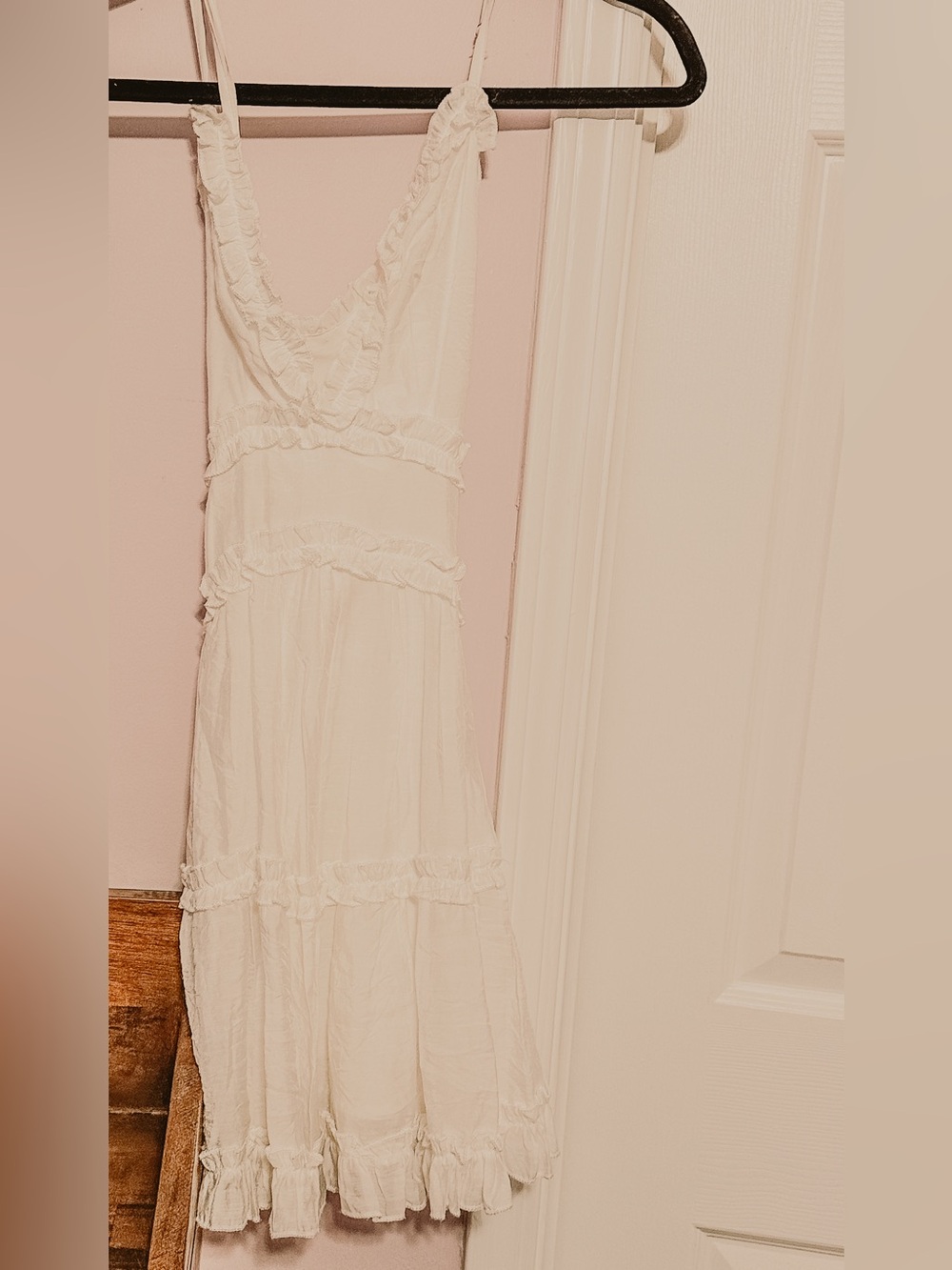 Caren Forbes Ruffle Mini Dress Medium